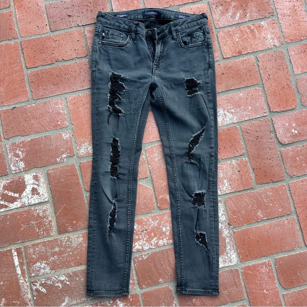 Vigoss Black Distressed Stretchy Jeans